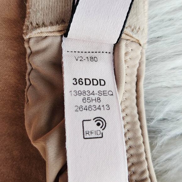 Victoria’s Secret 36DDD T-Shirt Lightly Lined Wireless Bra Lot Beige Purple - Picture 8 of 14